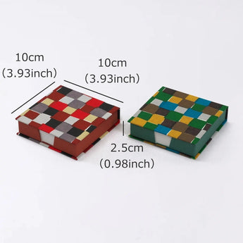 メモ帳｜市松柄｜手染め和紙 ブロックメモ帳 日本製｜幸せの文様シリーズ 文房具【 Fuwa Market オリジナル 】 Fuwa Market