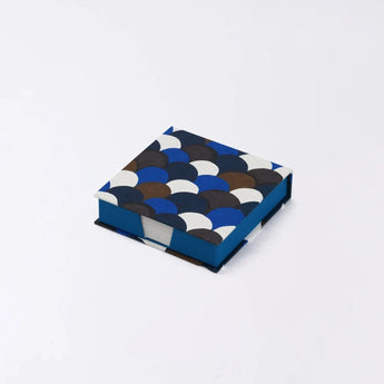 メモ帳｜青海波柄｜手染め和紙 ブロックメモ帳 日本製｜幸せの文様シリーズ 文房具【 Fuwa Market オリジナル 】 Fuwa Market