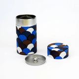 茶缶｜青海波柄｜手染め和紙 茶筒 日本製｜幸せの文様シリーズ 【 Fuwa Market オリジナル 】 Fuwa Market