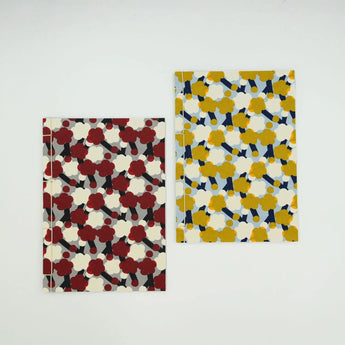 和綴じノート｜A5｜梅柄｜手染め和紙 ノート 文房具 日本製｜幸せの文様 【 Fuwa Market オリジナル 】 Fuwa Market