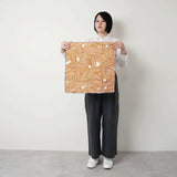 風呂敷 48cm｜伊砂文様 結｜両面染め 藍 / オレンジ｜綿シャンタン｜むす美 むす美