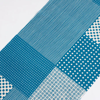 手ぬぐい｜綿100%｜コットン｜注染｜切り継ぎ小紋 青 かまわぬ かまわぬ