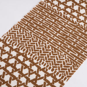 【手ぬぐい】 綿麻てぬぐい 注染 綿麻 コットン 籠目あわせ 金茶 かまわぬ