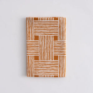 手ぬぐい｜綿100%｜コットン｜注染｜あじろ格子｜チェック オレンジ｜かまわぬ かまわぬ