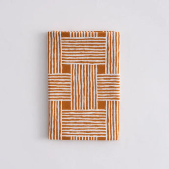 手ぬぐい｜綿100%｜コットン｜注染｜あじろ格子｜チェック オレンジ｜かまわぬ かまわぬ