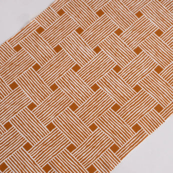 手ぬぐい｜綿100%｜コットン｜注染｜あじろ格子｜チェック オレンジ｜かまわぬ かまわぬ