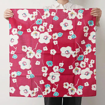 風呂敷バッグ 70cm リング付 | 梅柄 モダンガール｜オーガニックコットン｜むす美 むす美