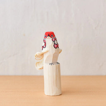 置物 青タカ 15cm / 赤タカ 12cm 2体セット | インテリア オブジェ | 笹野一刀彫 笹野一刀彫