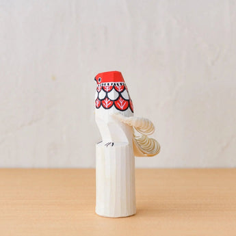 置物 青タカ 15cm / 赤タカ 12cm 2体セット | インテリア オブジェ | 笹野一刀彫 笹野一刀彫