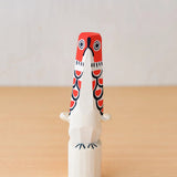 置物 古代ぽっぽ 赤 / 黒 2体セット | インテリア オブジェ | 笹野一刀彫 笹野一刀彫