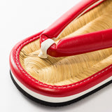 天然竹皮の草履 Lサイズ 赤 / 黒｜K Bros.｜軽部草履 軽部草履