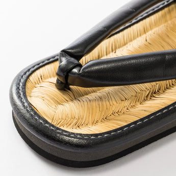 天然竹皮の草履 Lサイズ 赤 / 黒｜K Bros.｜軽部草履 軽部草履