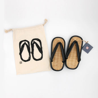 天然竹皮の草履 Lサイズ 赤 / 黒｜K Bros.｜軽部草履 軽部草履