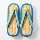 天然竹皮の草履 Lサイズ 青 / 緑｜irozori｜軽部草履 軽部草履