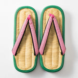 天然竹皮の草履 Lサイズ 青 / 緑｜irozori｜軽部草履 軽部草履