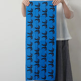 手ぬぐい｜綿100%｜コットン｜注染｜おじぎ部長 青 かまわぬ かまわぬ