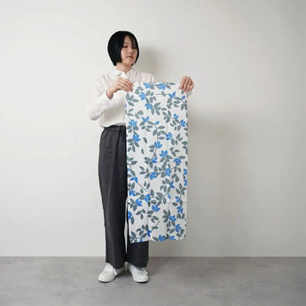 あおばと ハスカップ グリーン・グレー｜Aobato｜手ぬぐい Aobato