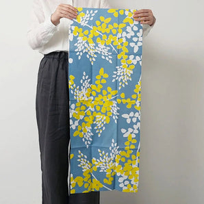 ニセアカシア ブルー・イエロー｜Aobato｜手ぬぐい Aobato
