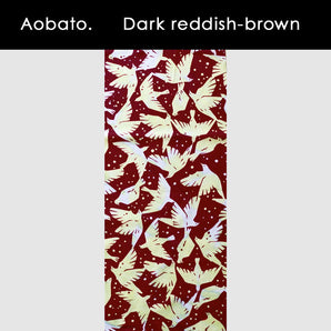 【手ぬぐい】綿100％ あおばと エンジ Aobato