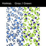 あおばと ハスカップ グリーン・グレー｜Aobato｜手ぬぐい Aobato