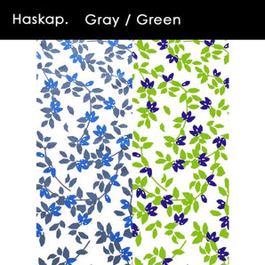 あおばと ハスカップ グリーン・グレー｜Aobato｜手ぬぐい Aobato