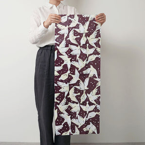 【手ぬぐい】綿100％ あおばと エンジ Aobato