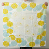 風呂敷 100cm｜菊柄 / イエロー｜ひめむすびシリーズ - Adeline Klam｜オーガニックコットン｜むす美 むす美