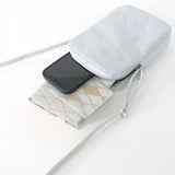 和紙 スマホポーチ | mina perhonen | run run run グレー | 軽量 クロスボディバッグ | SIWA SIWA