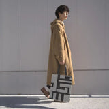 和紙トートバッグ | SAMIRO YUNOKI SIWA フラットバッグ グレー Lサイズ | SIWA SIWA