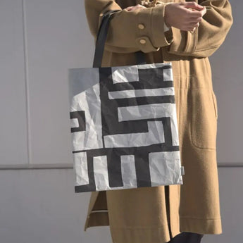 和紙トートバッグ | SAMIRO YUNOKI SIWA フラットバッグ グレー Lサイズ | SIWA SIWA