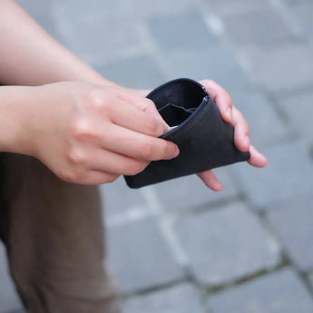 和紙 コインケース | mina perhonen | w run run run ダークブルー | カードケース 小銭入れ | SIWA SIWA