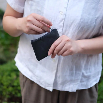 和紙 コインケース | mina perhonen | w run run run ダークブルー | カードケース 小銭入れ | SIWA SIWA