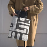 和紙トートバッグ | SAMIRO YUNOKI SIWA フラットバッグ グレー Lサイズ | SIWA SIWA