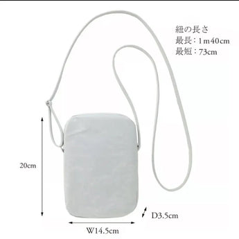 和紙 スマホポシェット | mina perhonen | life puzzle グレー | 軽量 クロスボディバッグ | SIWA SIWA