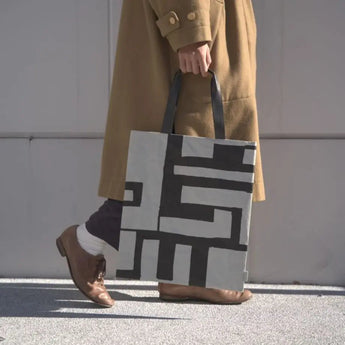 和紙トートバッグ | SAMIRO YUNOKI SIWA フラットバッグ グレー Lサイズ | SIWA SIWA