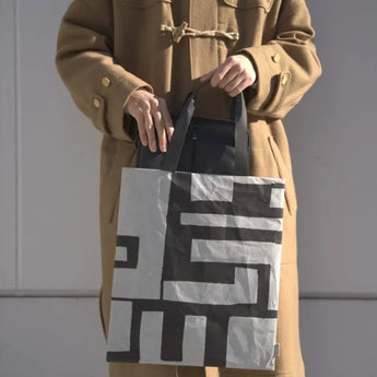 和紙トートバッグ | SAMIRO YUNOKI SIWA フラットバッグ グレー Lサイズ | SIWA SIWA