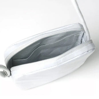 和紙 スマホポーチ | mina perhonen | run run run グレー | 軽量 クロスボディバッグ | SIWA SIWA