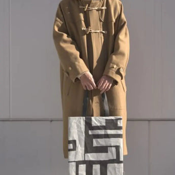 和紙トートバッグ | SAMIRO YUNOKI SIWA フラットバッグ グレー Lサイズ | SIWA SIWA