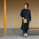 がま口 (縦型 / 大) ｜松柄｜手染め帆布 スマホショルダー 日本製｜京都職人仕上げ 【 Fuwa Market オリジナル 】 Fuwa Market