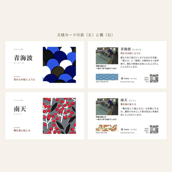 文様カードの表と裏