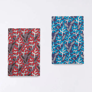 御朱印帖｜大判サイズ (B6) ｜南天柄｜手染め和紙 朱印帖 蛇腹式 日本製｜京都職人仕上げ 【 Fuwa Market オリジナル 】 Fuwa Market