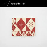 蛇腹メモ帳 | 色硝子柄 赤 / 青 | 和紙 メモ用紙 | 榛原(はいばら) 榛原