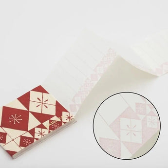 蛇腹メモ帳 | 色硝子柄 赤 / 青 | 和紙 メモ用紙 | 榛原(はいばら) 榛原