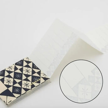 蛇腹メモ帳 | 色硝子柄 赤 / 青 | 和紙 メモ用紙 | 榛原(はいばら) 榛原