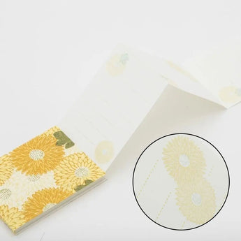 蛇腹メモ帳 | 重陽柄 赤 / 黄 | 和紙 メモ用紙 | 榛原(はいばら) 榛原