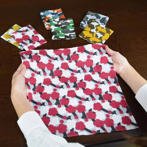 ハンカチ｜銀杏柄｜手染め生地 帆布 綿100% 綿 やわらかいタオル 二重ガーゼ 日本製｜幸せの文様 【 Fuwa Market オリジナル 】 Fuwa Market