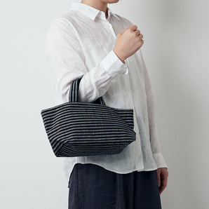 【ミニ トートバッグ】会津木綿 棒縞 HARAPPA