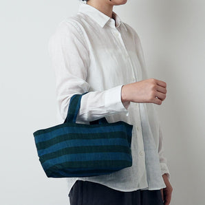 【ミニ トートバッグ】会津木綿 まりも縞 HARAPPA