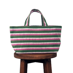 【ミニ トートバッグ】会津木綿 若草 HARAPPA