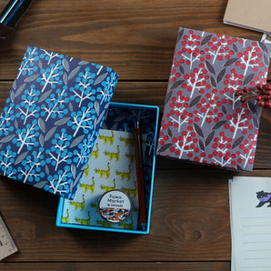 【貼り箱ケース】手染め和紙 南天柄 幸せの文様シリーズ Fuwa Market オリジナル